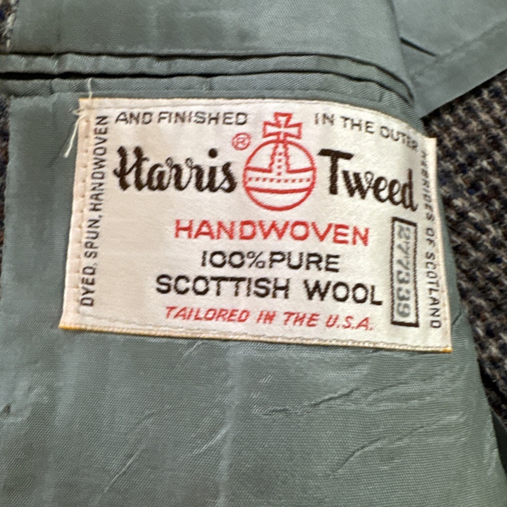 Vintage Harris Tweed Blazer Jacket Mens Sz 42R Multi Color Wool Sport Coat USA - Picture 5 of 13